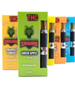 THC Vape Pen 1000mg – The green SAMURAI 1000mg THC Vapes
